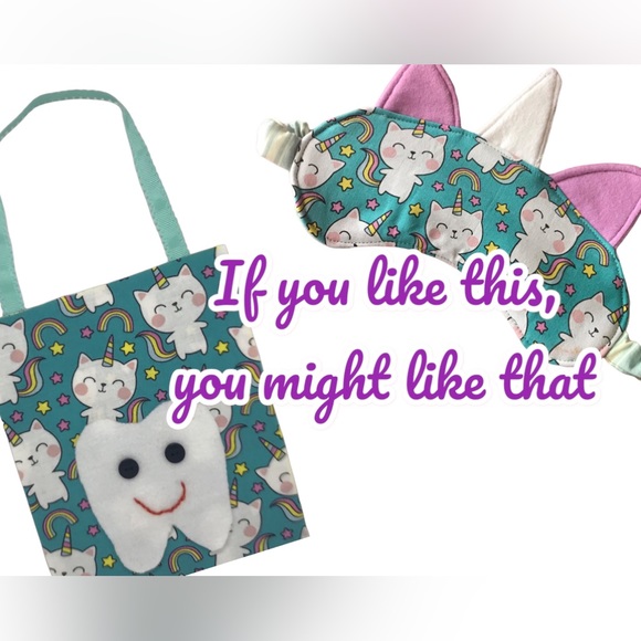 Caticorn Tooth Fairy Pillow Tooth Fairy Keepsake Tooth Fairy Door Hanger - Picture 2 of 2